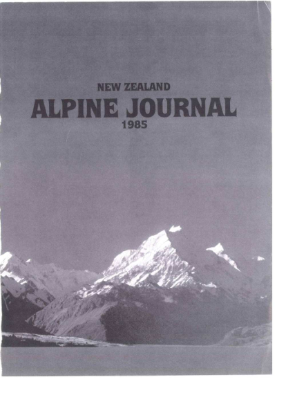 New Zealand Alpine Journal 1985 Vol 38 cover